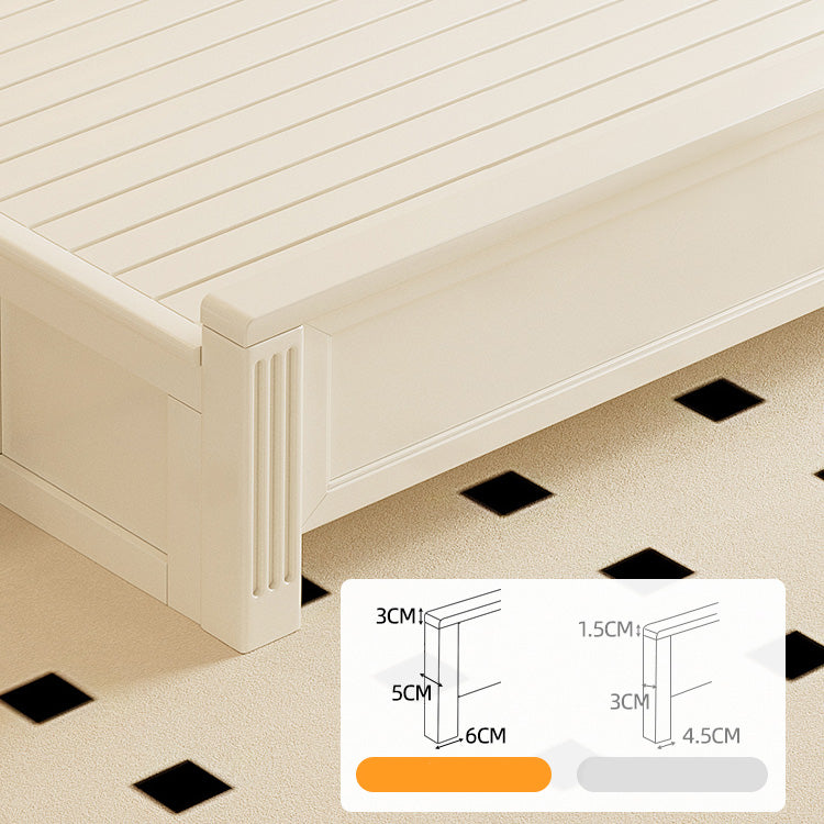 Beige Rubber Wood Bed Frame - Solid Wood Construction for Durability and Style hglna-1451 Beige Rubber Wood Bed Frame - Solid Wood Construction for Durability and Style hglna-1451