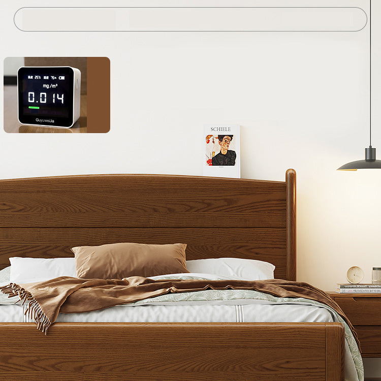 Elegant Solid Brown Ash Pine Wood Bed Frame - Durable & Stylish hglna-1454 Elegant Solid Brown Ash Pine Wood Bed Frame - Durable & Stylish hglna-1454