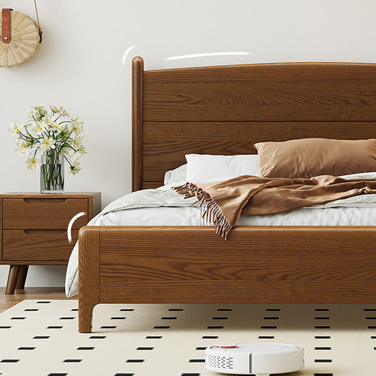 Elegant Solid Brown Ash Pine Wood Bed Frame - Durable & Stylish hglna-1454 Elegant Solid Brown Ash Pine Wood Bed Frame - Durable & Stylish hglna-1454