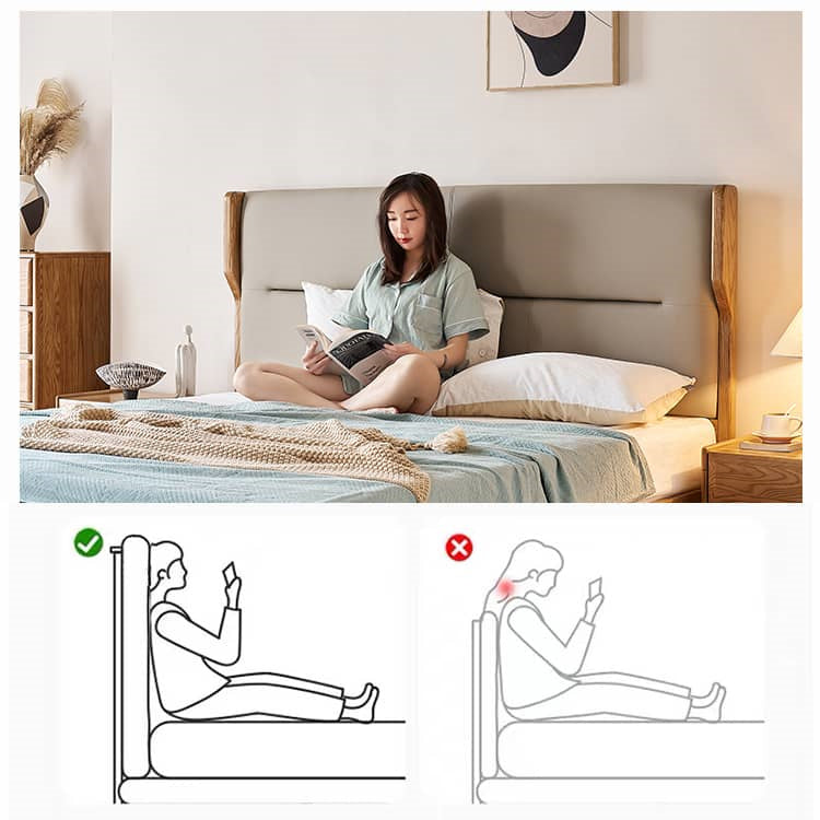 Modern Cal King Wooden Bed Frame with Leather Upholstered Headboard for Your Comfort Home Decor hjhms-1041 Modern Cal King Wooden Bed Frame with Leather Upholstered Headboard for Your Comfort Home Decor hjhms-1041