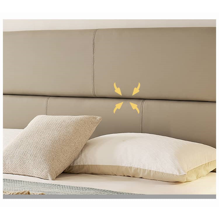 Modern Cal King Wooden Bed Frame with Leather Upholstered Headboard for Your Comfort Home Decor hjhms-1041 Modern Cal King Wooden Bed Frame with Leather Upholstered Headboard for Your Comfort Home Decor hjhms-1041