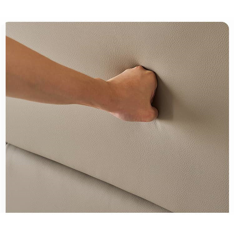 Modern Cal King Wooden Bed Frame with Leather Upholstered Headboard for Your Comfort Home Decor hjhms-1041 Modern Cal King Wooden Bed Frame with Leather Upholstered Headboard for Your Comfort Home Decor hjhms-1041