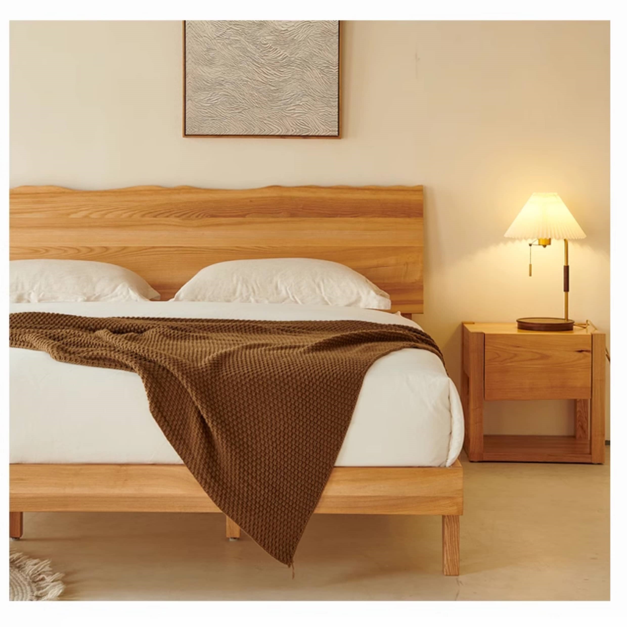 Premium Quality Modern Ash Wood Cal King Bed – Elegant & Durable Queen Design hjhms-1042 Premium Quality Modern Ash Wood Cal King Bed – Elegant & Durable Queen Design hjhms-1042