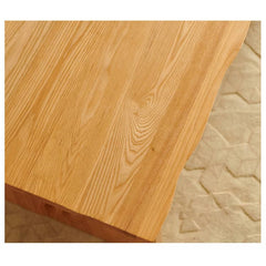 Minimalistic Ash Wood Rectangular Dining Table in Natural Wood Style for 6 hjhms-1044