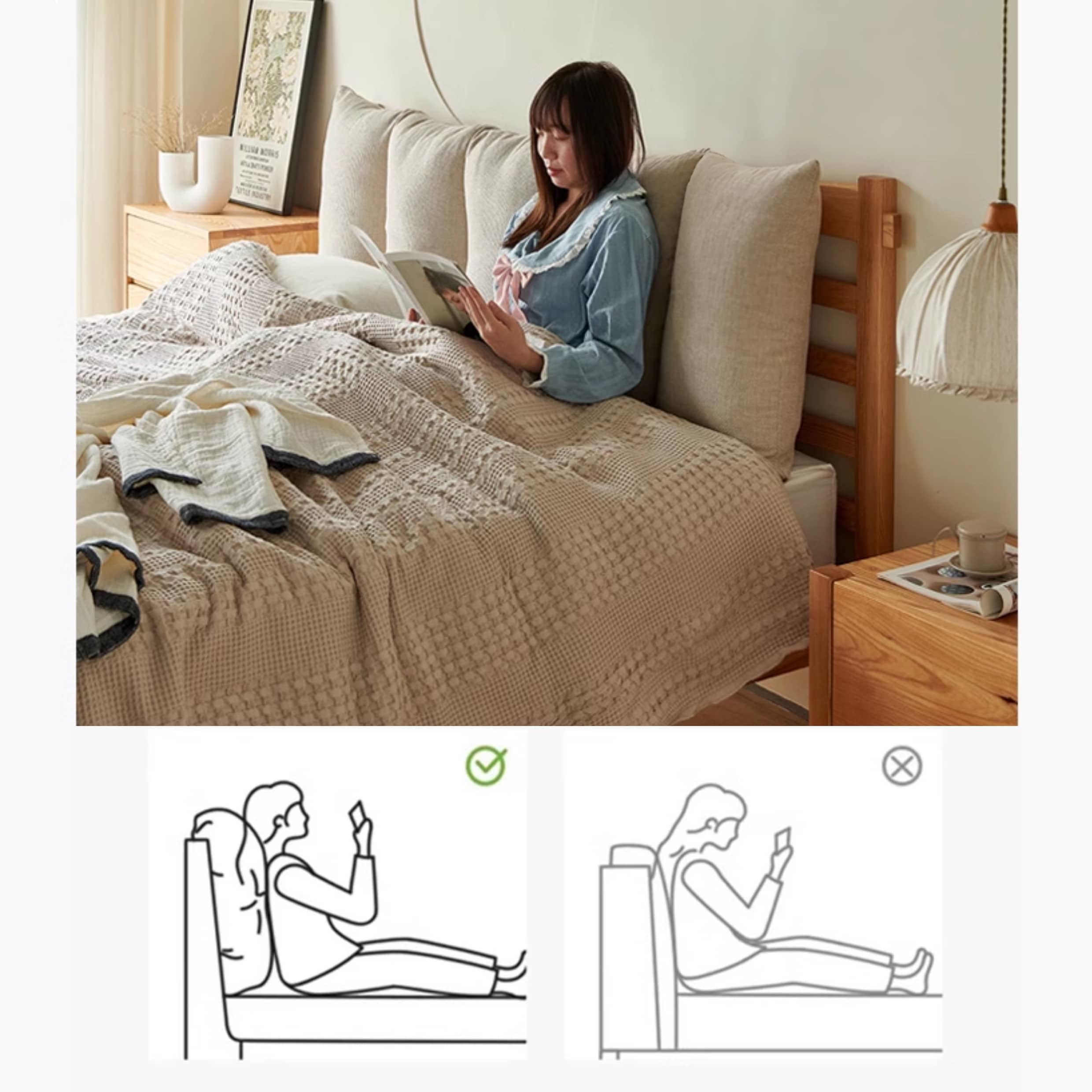 Modern Queen Size Dark Beige Bed with Pine Bed Frame & Cotton Upholstery Headboard California King Size for Your Bedroom Comfort hjhms-1047 Modern Queen Size Dark Beige Bed with Pine Bed Frame & Cotton Upholstery Headboard California King Size for Your Bedroom Comfort hjhms-1047