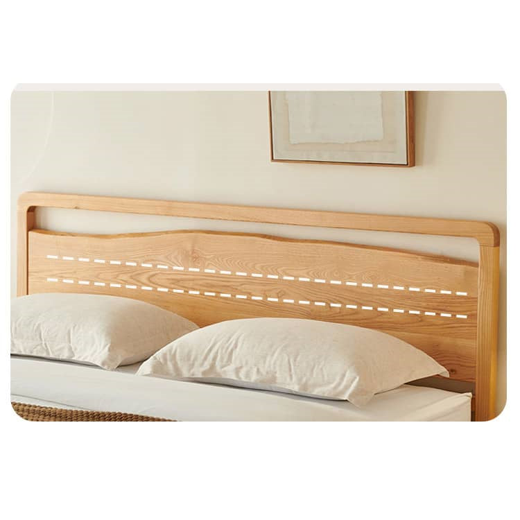 Modern Cal King Ash Wood Bed Frame Sturdy & Durable Design for Your Room Comfort hjhms-1048 Modern Cal King Ash Wood Bed Frame Sturdy & Durable Design for Your Room Comfort hjhms-1048
