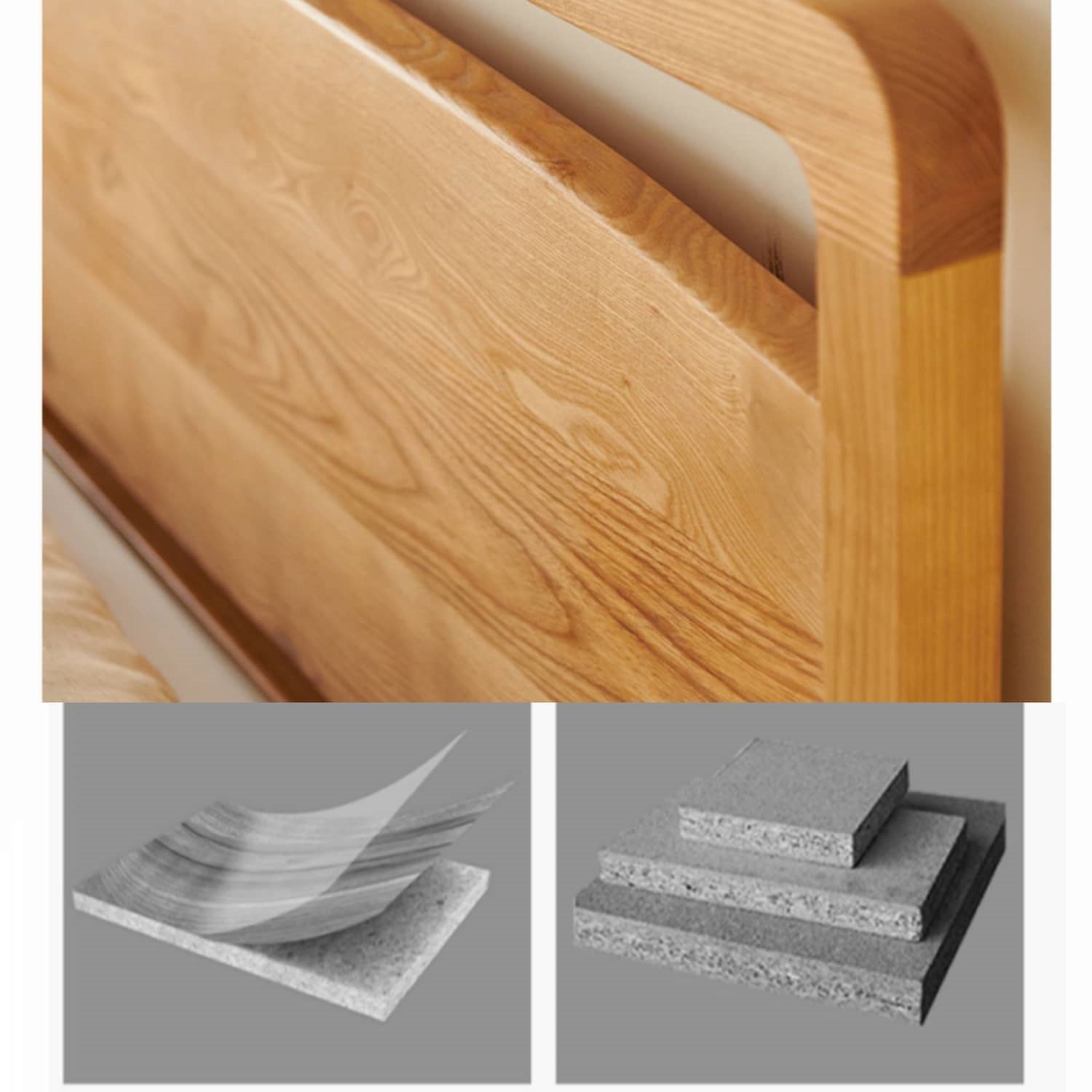 Modern Cal King Ash Wood Bed Frame Sturdy & Durable Design for Your Room Comfort hjhms-1048 Modern Cal King Ash Wood Bed Frame Sturdy & Durable Design for Your Room Comfort hjhms-1048