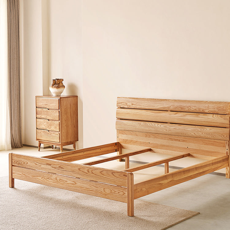 Modern Cal King Wooden Bed Frame Ash Wood Queen Size Design for Stylish Bedrooms hjhms-1563 Modern Cal King Wooden Bed Frame Ash Wood Queen Size Design for Stylish Bedrooms hjhms-1563