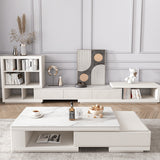 Modern Rectangular Sintered Stone Coffee Table with Storage - Modern Minimalist Design For LIvingroom hjl-1181