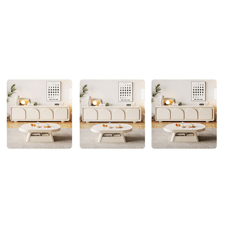 51‘’ Oval Coffee Table in Beige with Storage - Modern Design for LIvingroom hjl-1189 51‘’ Oval Coffee Table in Beige with Storage - Modern Design for LIvingroom hjl-1189