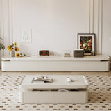 Elegant Pine Wood Coffee Table Rectangle with Large Drawer Storage - Modern for Living Room hjl-1224