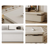 Elegant Pine Wood Coffee Table Rectangle with Large Drawer Storage - Modern for Living Room hjl-1224