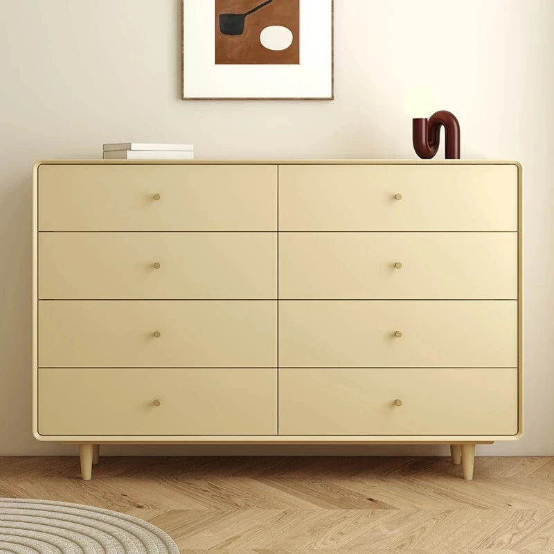 Modern Minimalist Bedroom Cabinet - Elegant Density Board Storage Chest with 8 Drawers for Stylish Organization hko-4608