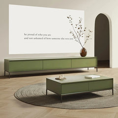 Stylish Green Density Board Cabinet with Sleek Design and Ample Storage for Modern Living Spaces hko-4628