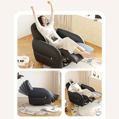 Classic Beige and Black Faux Leather Sofa Chair with Dark Yellow, Khaki, and Green Accents - Pine Wood Frame hksc-980