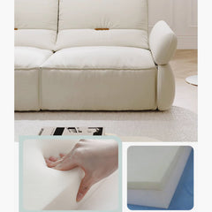 Elegant Beige and Dark Green Sofa with Gray Accents and Pine Wood Frame hksc-988