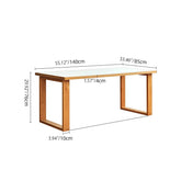 Stylish White Table with Black Marble & Cherry Wood Accents - Natural Elegance for Modern Spaces hldmz-713