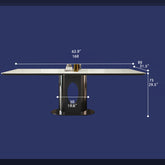 Sleek Ash Wood and Marble Dining Table - Modern Elegance for Your Home hlkwd-4100