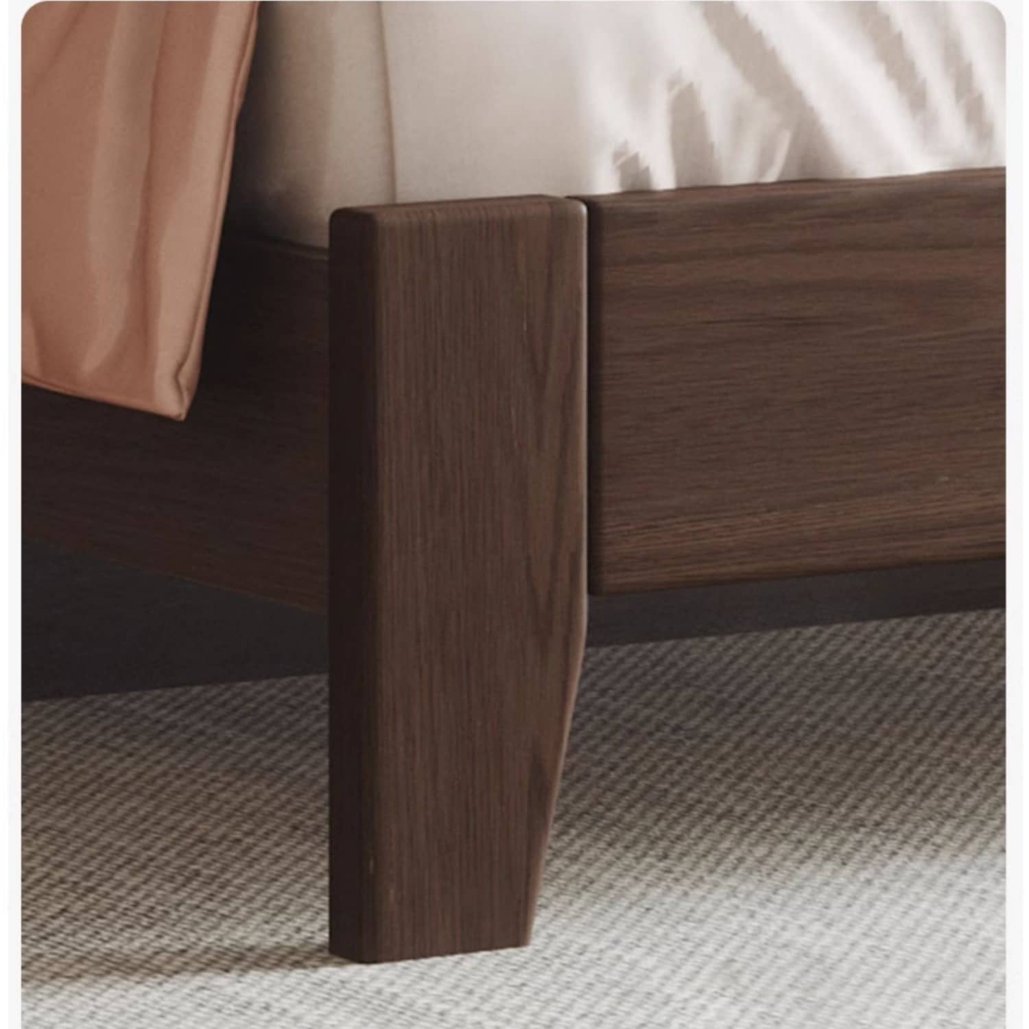 Luxurious Solid Brown Rubberwood Pine Bed Frame - Stylish & Durable Design hmak-236 Luxurious Solid Brown Rubberwood Pine Bed Frame - Stylish & Durable Design hmak-236