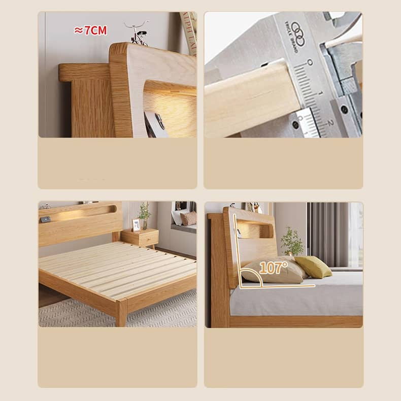 Premium Natural Rubber Wood Pine Bed Frame - Sturdy & Stylish Design hmak-237 Premium Natural Rubber Wood Pine Bed Frame - Sturdy & Stylish Design hmak-237