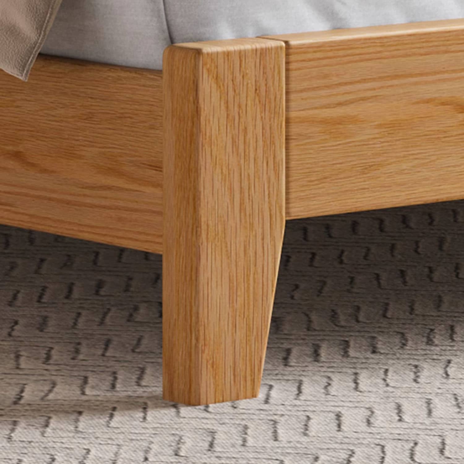 Premium Natural Rubber Wood Pine Bed Frame - Sturdy & Stylish Design hmak-237 Premium Natural Rubber Wood Pine Bed Frame - Sturdy & Stylish Design hmak-237