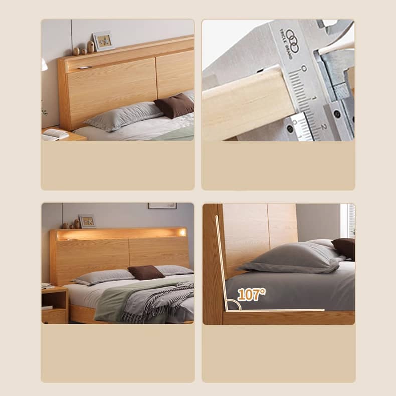 Charming Rubber Wood Pine Bed Frame in Natural Finish - Perfect for Any Bedroom Decor hmak-241 Charming Rubber Wood Pine Bed Frame in Natural Finish - Perfect for Any Bedroom Decor hmak-241