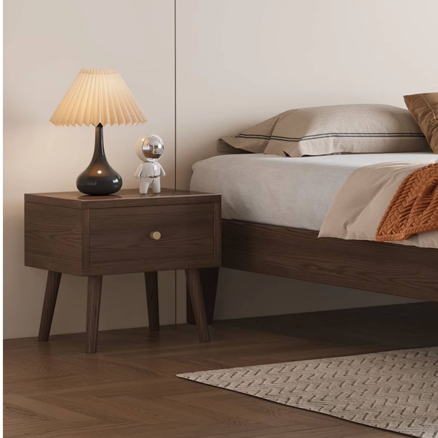 Elegant Brown Rubber Wood Pine Bed - Durable & Stylish Bedroom Furniture hmak-245 Elegant Brown Rubber Wood Pine Bed - Durable & Stylish Bedroom Furniture hmak-245