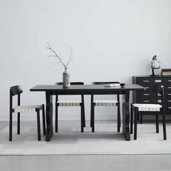 Stylish Ash Wood Dining Table - Modern Design for Elegant Home Interiors hmr-4789