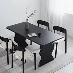Stylish Ash Wood Dining Table - Modern Design for Elegant Home Interiors hmr-4789
