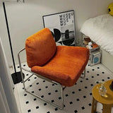 Stylish Synthetic Leather and Corduroy Accent Chair with Stainless Steel Frame - Cozy Modern Furniture for Living Room or Office hmr-4795