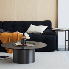 2-Piece Modern Coffee Table Set – Sintered Stone & Leather Design hms-4051