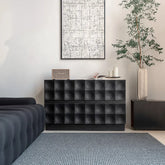 Modern Ash Wood Cabinet with 3D Texture – Stylish Storage hms-4052