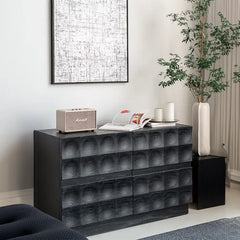 Modern Ash Wood Cabinet with 3D Texture – Stylish Storage hms-4052