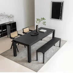 Modern Ash Wood Dining Table Set - Sleek & Stylish Design hms-4054
