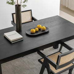 Modern Ash Wood Dining Table Set - Sleek & Stylish Design hms-4054