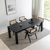 Modern Ash Wood Dining Table Set - Sleek & Stylish Design hms-4054