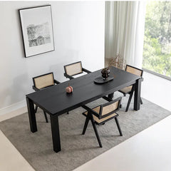 Modern Ash Wood Dining Table Set - Sleek & Stylish Design hms-4054