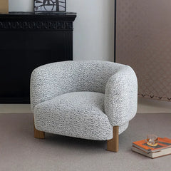 Chenille Pine Lounge Chair - Modern Comfort & Style hms-4056