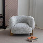 Chenille Pine Lounge Chair - Modern Comfort & Style hms-4056