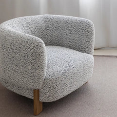 Chenille Pine Lounge Chair - Modern Comfort & Style hms-4056