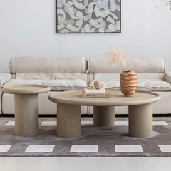 Round Coffee Table with Sintered Stone Top - Contemporary Look hms-4058