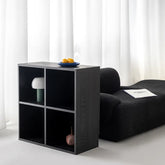 Ash Wood Cabinet with Multi-Layer Shelves & Glass Doors hms-4059