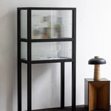 Ash Wood Display Cabinet with Glass Doors - Modern Storage hms-4060