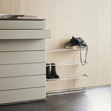 Acrylic & Aluminum Shoes Storage Rack - Stylish Space-Saving Design hms-4061