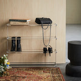 Acrylic & Aluminum Shoes Storage Rack - Stylish Space-Saving Design hms-4061