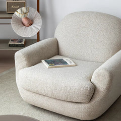 Luxury Solid Wood Armchair - Plush Comfort for Living Spaces hms-4064