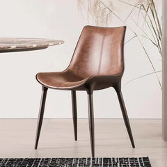 Stylish GFRP & PU Leather Dining Chair - Modern Design for Elegant Spaces hmsf-4666