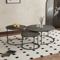 Stylish Acrylic Stainless Steel Coffee Table Set - Modern Nesting Tables for Living Room Decor hmsf-4668