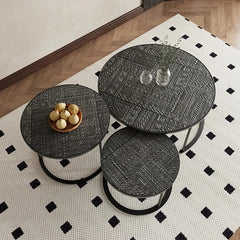 Stylish Acrylic Stainless Steel Coffee Table Set - Modern Nesting Tables for Living Room Decor hmsf-4668