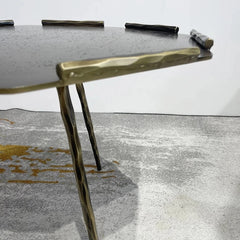 Stylish Octagonal Coffee Table Set - Modern Metal Accent Tables for Living Room Decor hmsf-4679